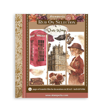 DFLRBXG15 - Stamperia - Stamperia sélection Rub-On 6 feuilles – Our Way - 