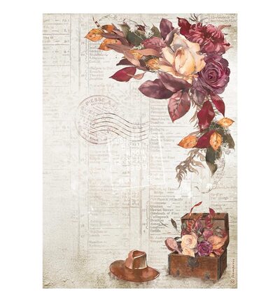 DFSA41155 - Stamperia - Stamperia papier de riz A4 – Our Way Chest and hat - DFSA41155 - Stamperia - Stamperia papier de riz A4 – Our Way Chest and hat -