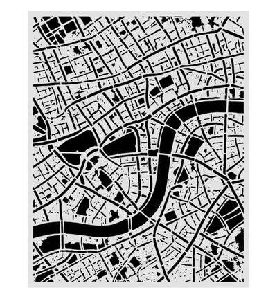 KSTD225 - Stamperia - Stamperia pochoir 20x25 cm – Our Way Street map - 