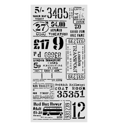 KSTDL179 - Stamperia - Stamperia pochoir 12x25 cm – Our Way Tickets - 