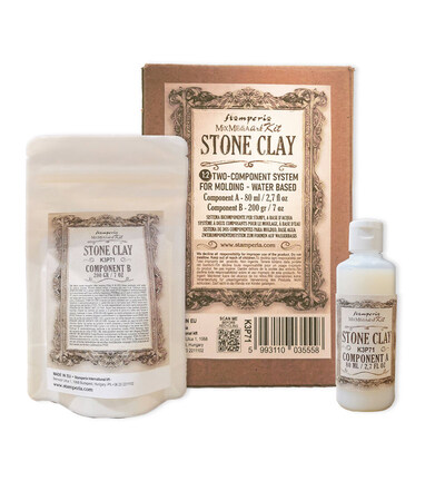 K3P71 - Stamperia - Stamperia set Stone Clay 80 ml + 200 g - 