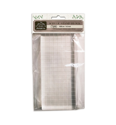 WBA014 - Stamperia - Bloc acrylique 18x8 cm - Outils WBA014 - Stamperia - Bloc acrylique 18x8 cm - Outils