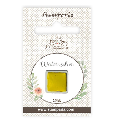 KAJC05 - Stamperia - Recharge aquarelle 0,5 ml - Jaune - Peinture à base d'eau
