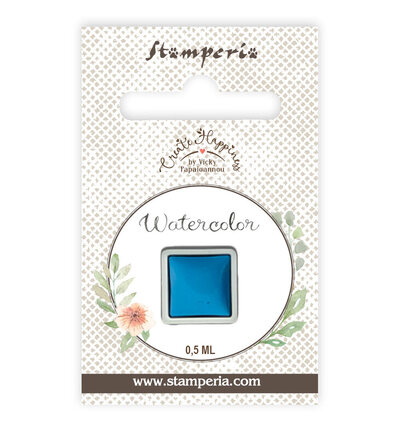 KAJC10 - Stamperia - Recharge aquarelle 0,5 ml - Bleu céruléen - Peinture à base d'eau
