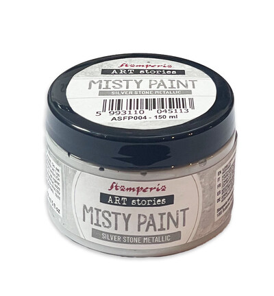 ASFP004 - Stamperia - Peinture métallisée Misty 150 ml - Pierre argentée - Misty Paint