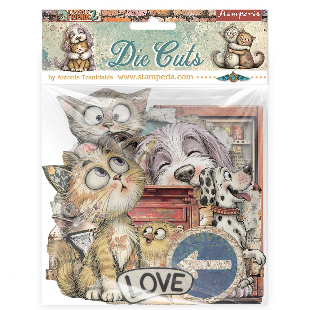 DFLDC146 - Stamperia - Stamperia Die-Cuts – Furry Friends 2 - 
