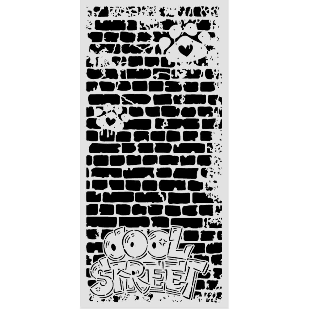 KSTDL181 - Stamperia - Stamperia pochoir 12x25 cm – Furry Friends 2 Cool Street Bricks - 