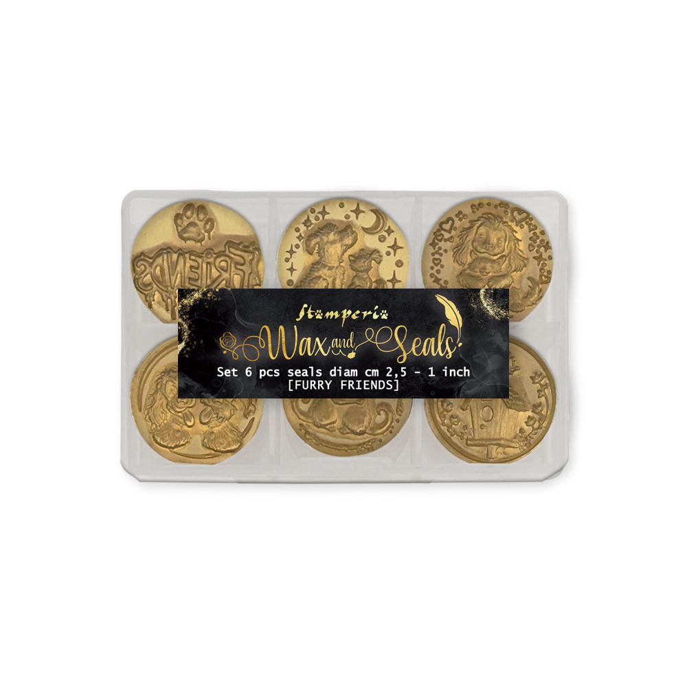 WAXSL18 - Stamperia - Stamperia sceaux décoratifs Set 6 – Furry Friends 2 - 