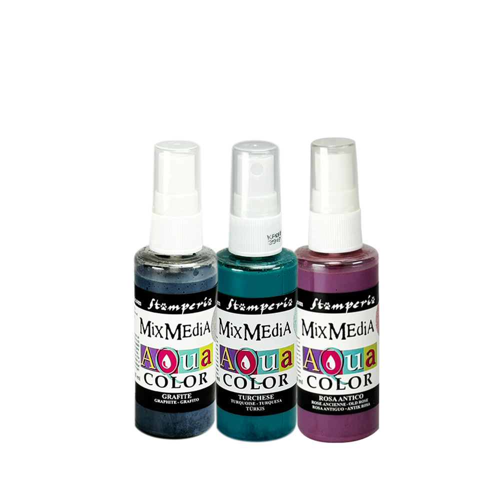 KAQXAF - Stamperia - Stamperia Aquacolor Set 3 couleurs – Furry Friends 2 - 