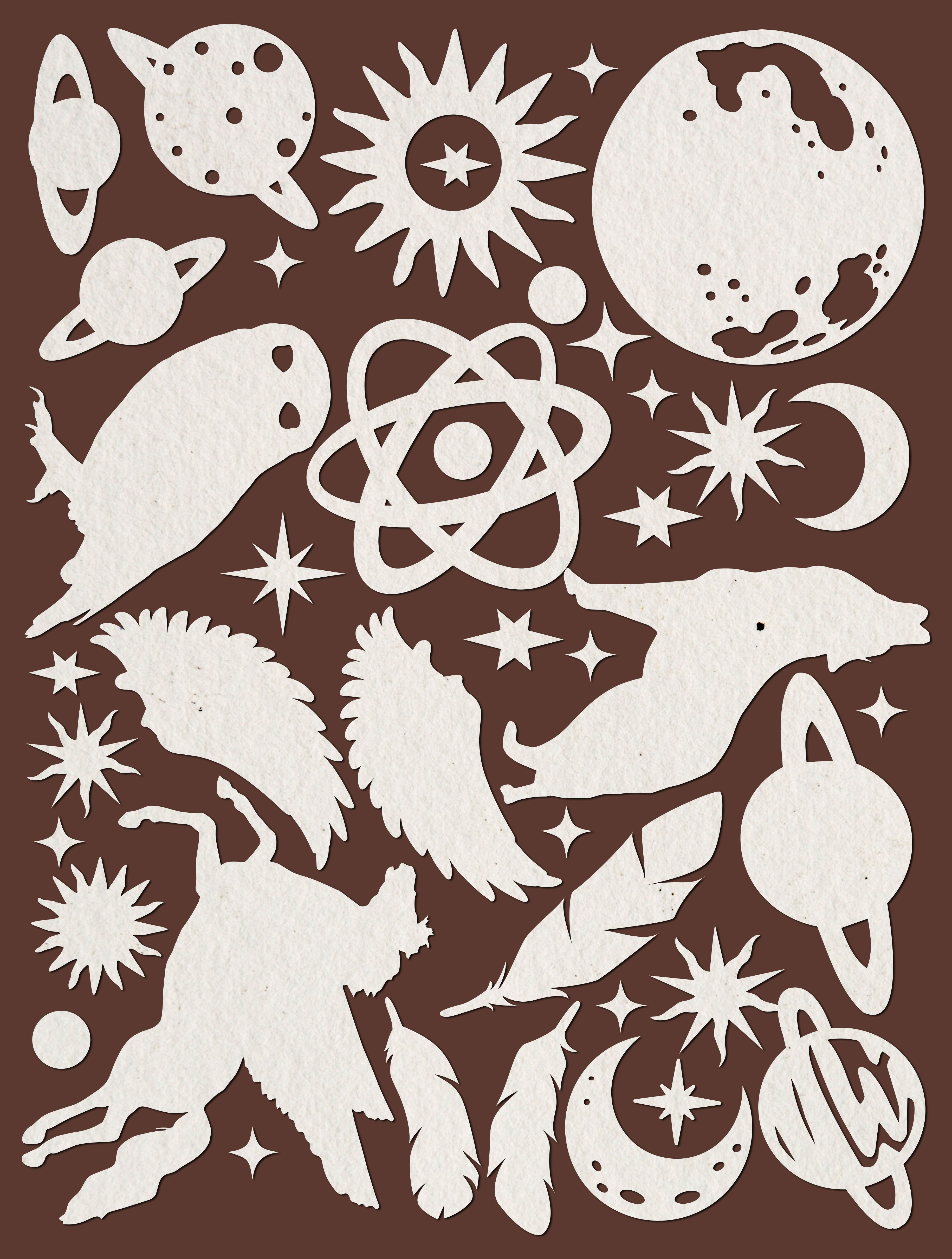 SBCU005 - Stamperia - Stamperia Art Paper Shapes laser cut – Cosmos - 