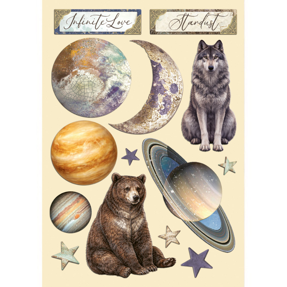 KLSP207 - Stamperia - Stamperia formes bois A5 – Cosmos - 