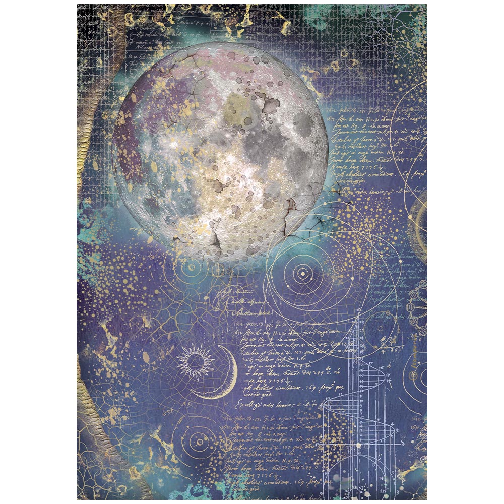 DFSA41151 - Stamperia - Stamperia papier de riz A4 – Cosmos Moon - 