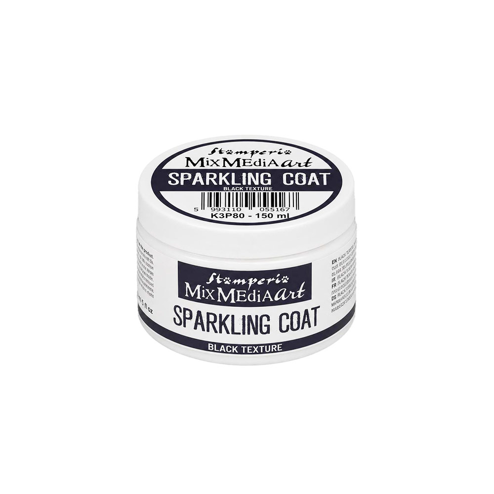 K3P80 - Stamperia - Stamperia Black Sparkling Coat ml 150 – Cosmos - 