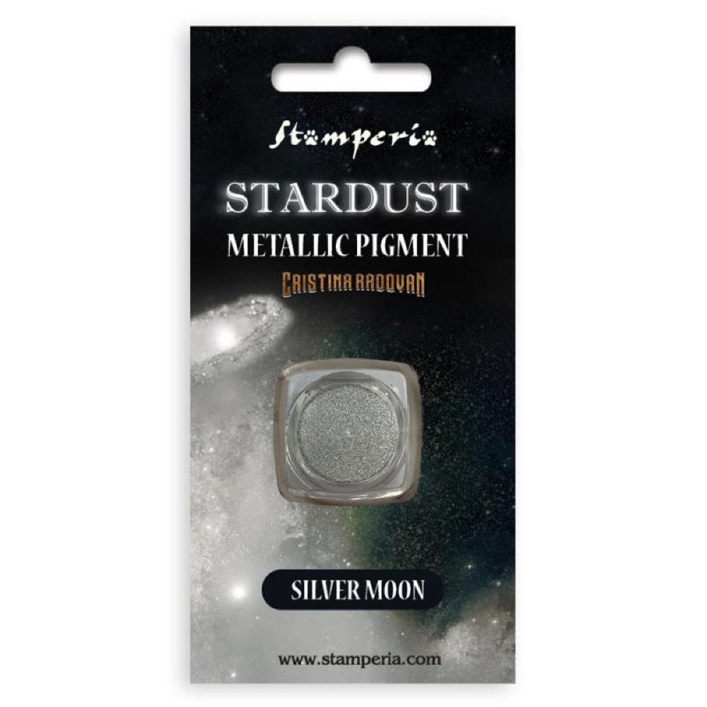 KAPRB04 - Stamperia - Stamperia Stardust Pigment 0,5g Silver moon – Stamperia Basics - Pigments KAPRB04 - Stamperia - Stamperia Stardust Pigment 0,5g Silver moon – Stamperia Basics - Pigments