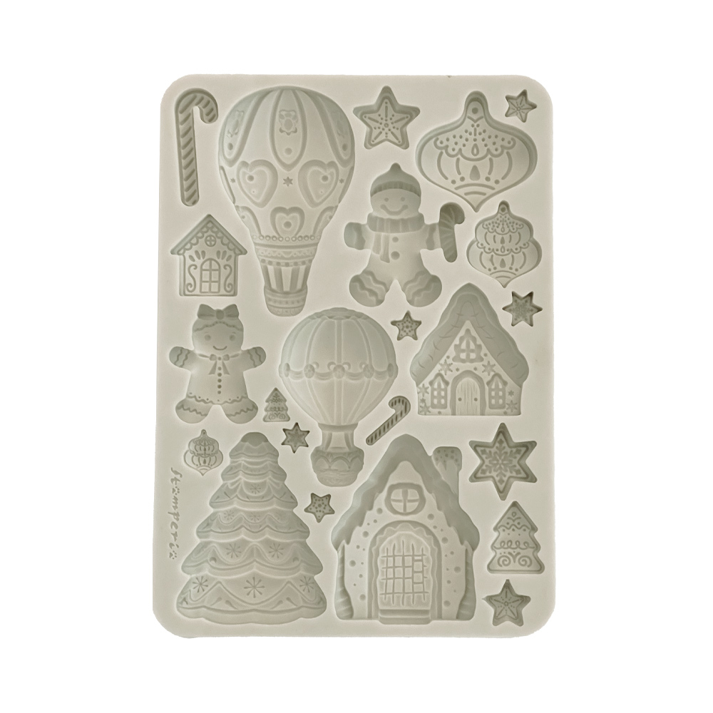 KACMA583 - Stamperia - Stamperia moule silicone A5 – Candy Christmas Gingerbreads - Moules KACMA583 - Stamperia - Stamperia moule silicone A5 – Candy Christmas Gingerbreads - Moules