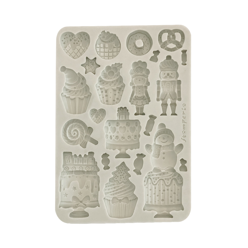 KACMA584 - Stamperia - Stamperia moule silicone A5 – Candy Christmas Cakes - Moules KACMA584 - Stamperia - Stamperia moule silicone A5 – Candy Christmas Cakes - Moules