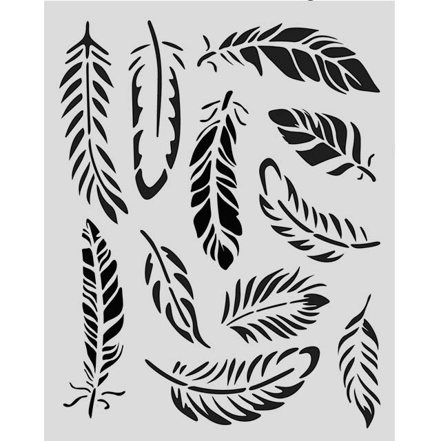 KSTD169 - Stamperia - Stamperia pochoir 20x25 cm – Lavender Feathers - Pochoirs