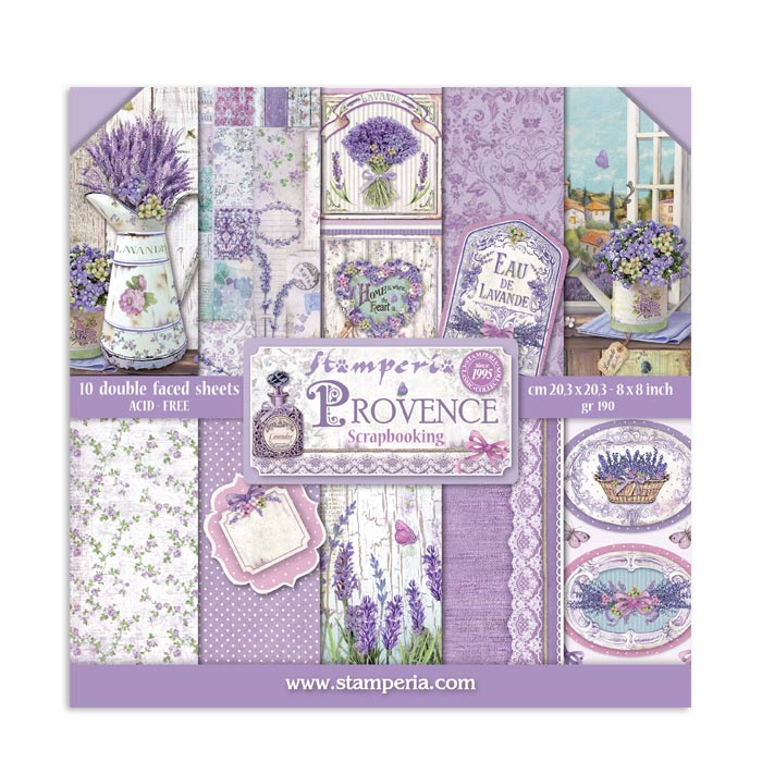 SBBS10 - Stamperia - Stamperia Small Scrapbooking Pad 20,3x20,3 cm – Provence - Scrapbooking Pads