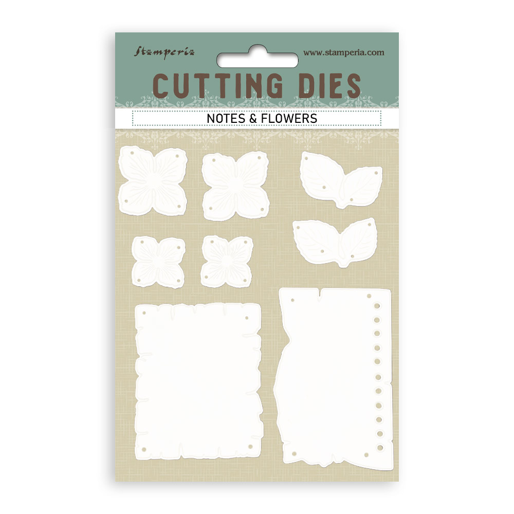 SFT16 - Stamperia - Stamperia Matrices de découpe – Notes And Flowers - Cutting Dies SFT16 - Stamperia - Stamperia Matrices de découpe – Notes And Flowers - Cutting Dies
