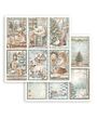 Stamperia feuille scrapbooking recto-verso – White Christmas 6 cartes