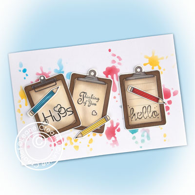 61.7170 - Leane Creatief - Textes en Anglais -Hugs- - Washi - Detail 1