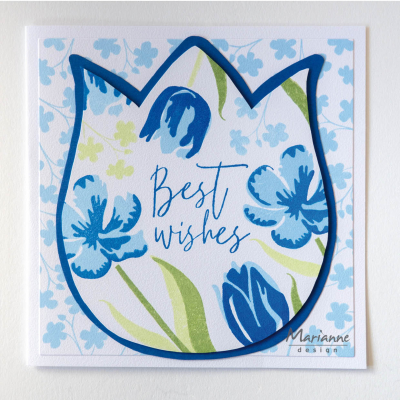 PS8060 - Marianne Design - Tulip - Pochoirs - Detail 1 PS8060 - Marianne Design - Tulip - Pochoirs - Detail 1