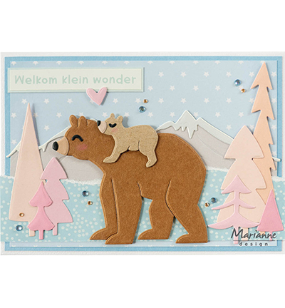 CR1602 - Marianne Design - Pine trees by Marleen - Noël, hiver - Detail 2