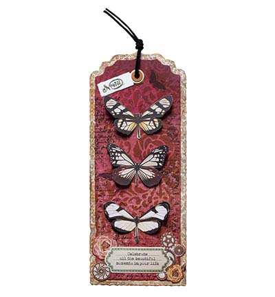 SL-GR-STAMP893 - StudioLight - Vintage butterfly Grunge Collection nr. 893 - Papillons, insectes - Detail 1