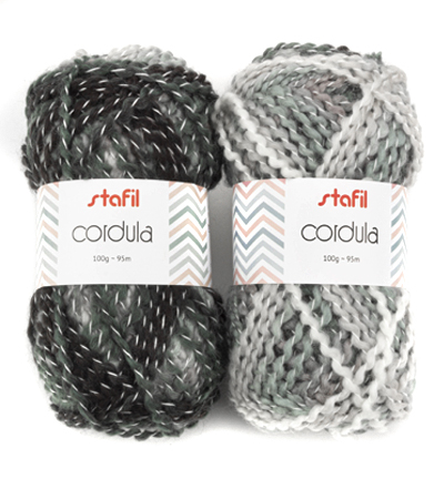 108070-01 - Stafil - Laine Cordula, Blanc/Gris/Noir - Cordula - Detail 1