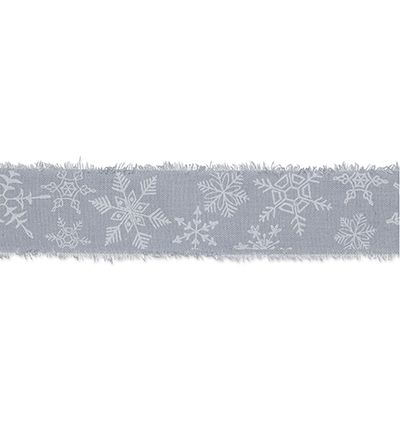 24018-040-421 - Halbach - Dusky Blue/White - Cotton Ribbon  - Detail 1