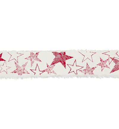 24017-040-770 - Halbach - Off-White/Red - Cotton Ribbon  - Detail 1
