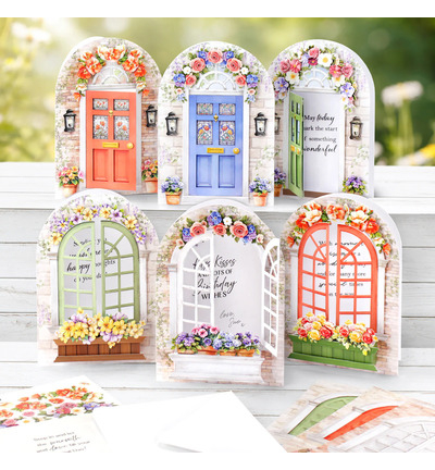 17-10102WIN - Katy Sue Designs - Arched Floral Windows & Doors - Card Making Kits - Detail 1 17-10102WIN - Katy Sue Designs - Arched Floral Windows & Doors - Card Making Kits - Detail 1
