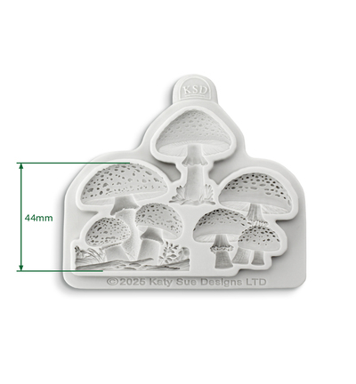 CE0156-CS - Cosmic Shimmer - Toadstool Trio - Cosmic Shimmer Silicone Mould - Detail 1