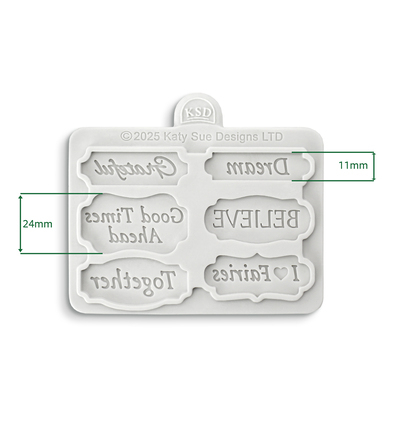 CE0157-CS - Cosmic Shimmer - Believers Mini Plaques - Cosmic Shimmer Silicone Mould - Detail 1