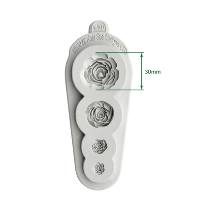 CA0034B-CS - Katy Sue Designs - Moule en silicone - 4 in 1 Roses - Silicone Mould - Detail 1