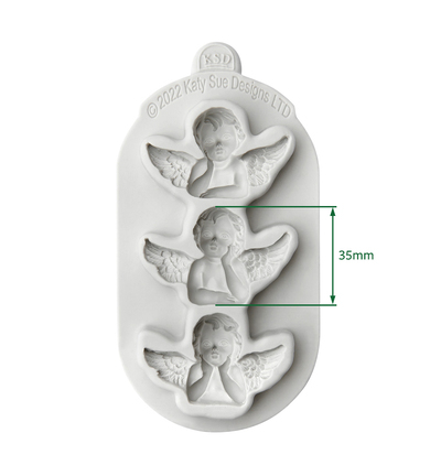 CA0203-CS - Katy Sue Designs - Moule en silicone - Cherub Trio - Silicone Mould - Detail 1