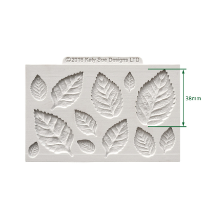 CE0050-CS - Katy Sue Designs - Moule en silicone - Rose Leaves - Silicone Mould - Detail 1