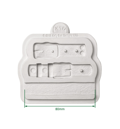 CE0083-CS - Katy Sue Designs - Moule en silicone - Belt Straps - Silicone Mould - Detail 1