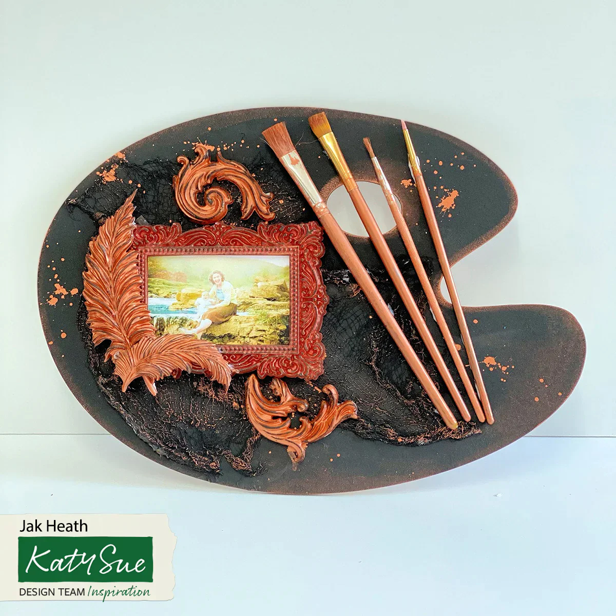 CE0104-CS - Katy Sue Designs - Moule en silicone - Large Vintage Frame - Silicone Mould - Detail 4