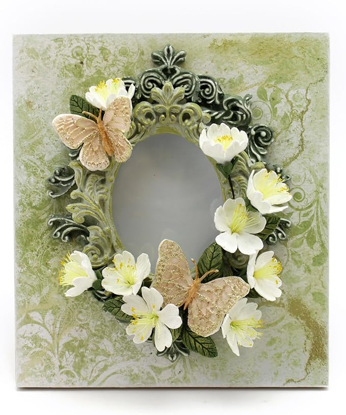 CE0133-CS - Katy Sue Designs - Moule en silicone - Large Oval Vintage Frame - Silicone Mould - Detail 2