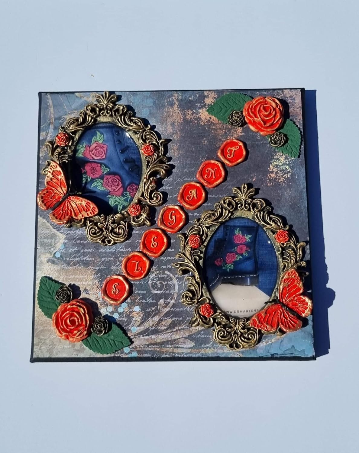 CE0133-CS - Katy Sue Designs - Moule en silicone - Large Oval Vintage Frame - Silicone Mould - Detail 3