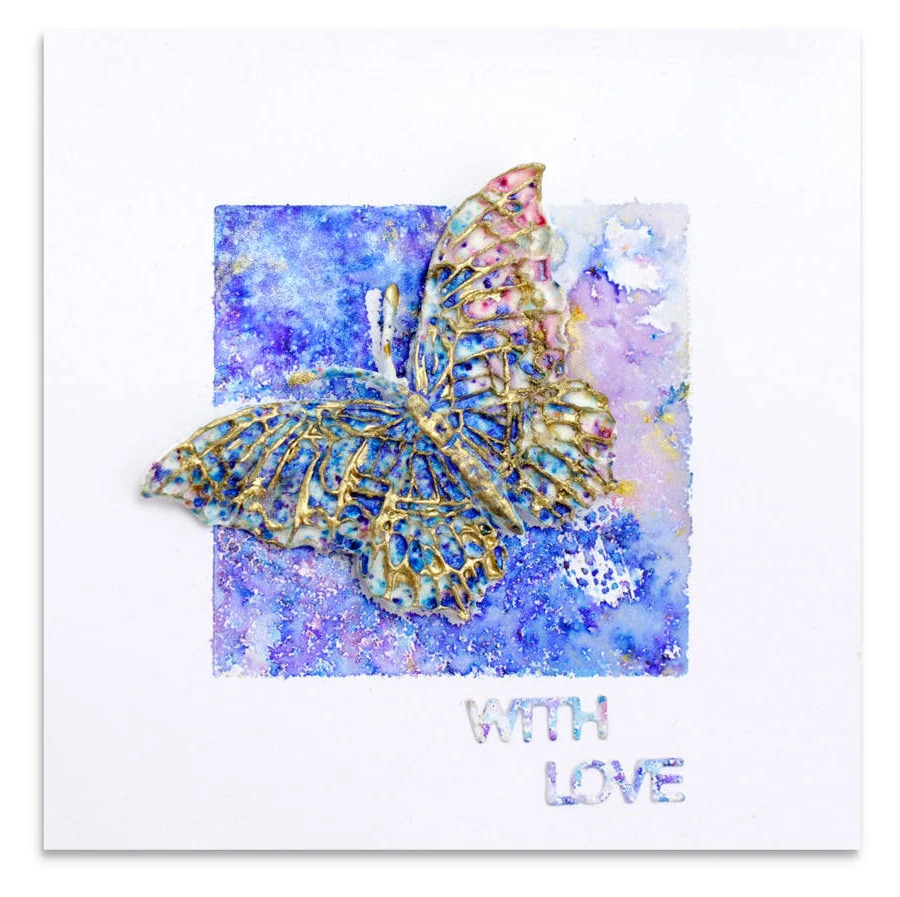 CE0148-CS - Katy Sue Designs - Moule en silicone - Delicate Detail Butterfly Duo - Silicone Mould - Detail 4