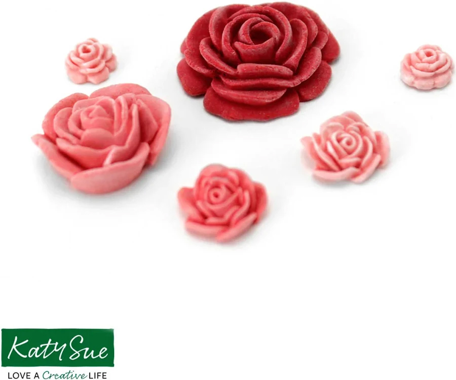 CE0149-CS - Katy Sue Designs - Moule en silicone - Decorative Roses - Silicone Mould - Detail 2