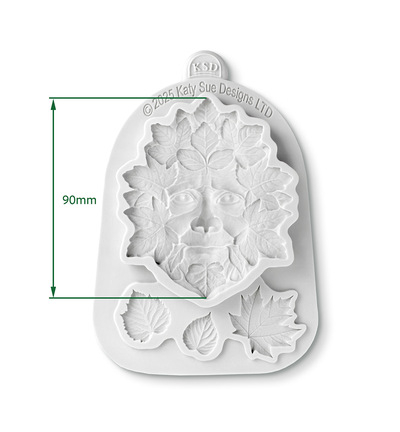 CF0072-CS - Katy Sue Designs - Moule en silicone - Forest Leaf Green Man - Silicone Mould - Detail 1