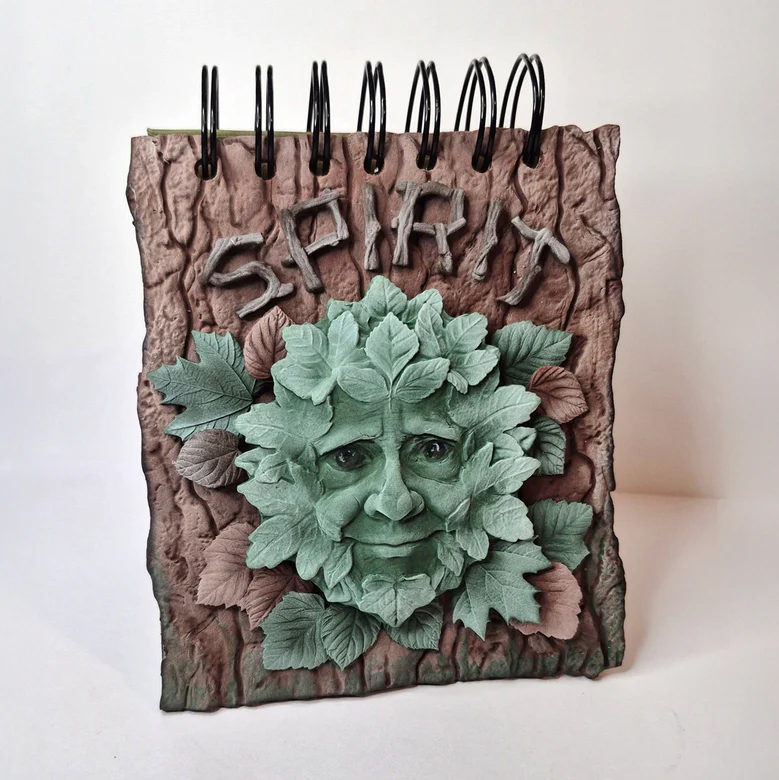 CF0072-CS - Katy Sue Designs - Moule en silicone - Forest Leaf Green Man - Silicone Mould - Detail 4