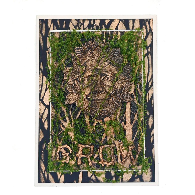 CF0072-CS - Katy Sue Designs - Moule en silicone - Forest Leaf Green Man - Silicone Mould - Detail 6