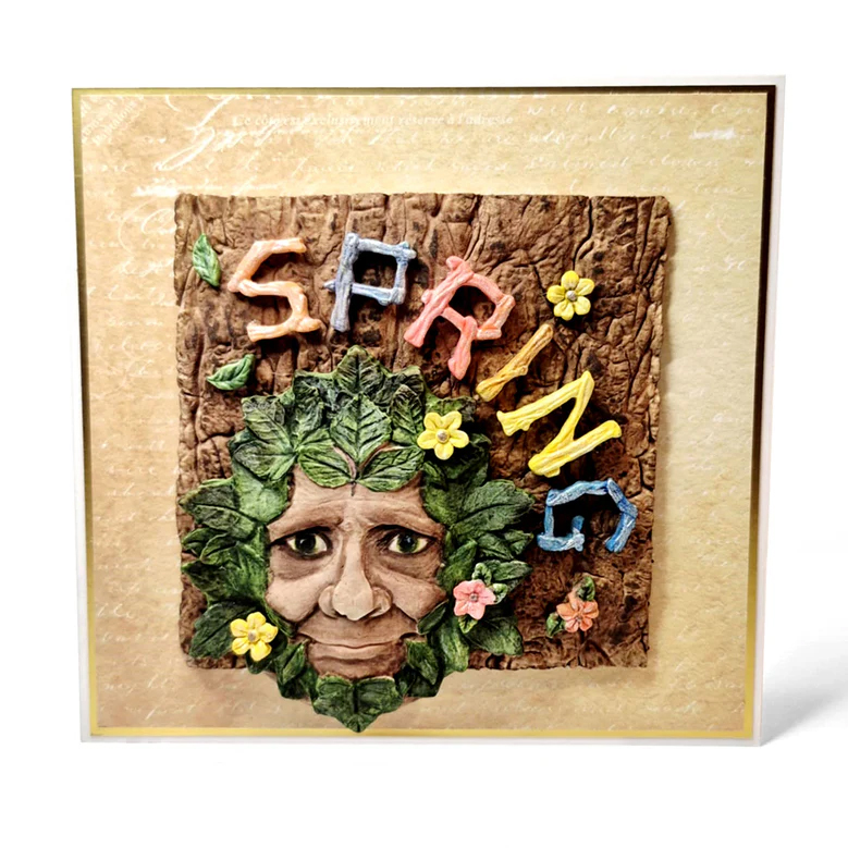 CF0072-CS - Katy Sue Designs - Moule en silicone - Forest Leaf Green Man - Silicone Mould - Detail 9