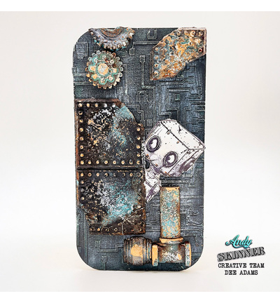 DM0053-CS - Katy Sue Designs - Moule en silicone - Riveted Metal Plate - Silicone Mould - Detail 2