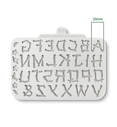 DM0070-CS - Katy Sue Designs - Moule en silicone - Twig Alphabet - Silicone Mould - Detail 1