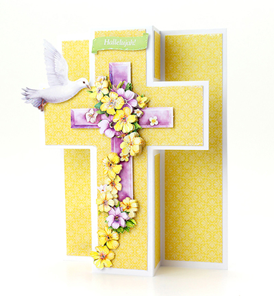 05-PU02-CW300-12 - Katy Sue Designs - White Cross Pop Up Cards & Envelopes - Card Blanks, Envelopes and Boxes - Detail 2